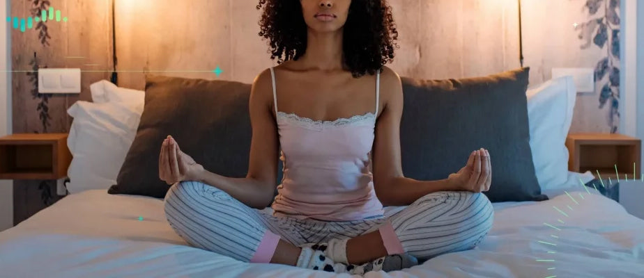 Meditiere oder mache Yoga