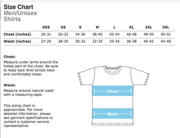 Poly Cotton Unisex T-Shirt Size Chart – The Shop Forward