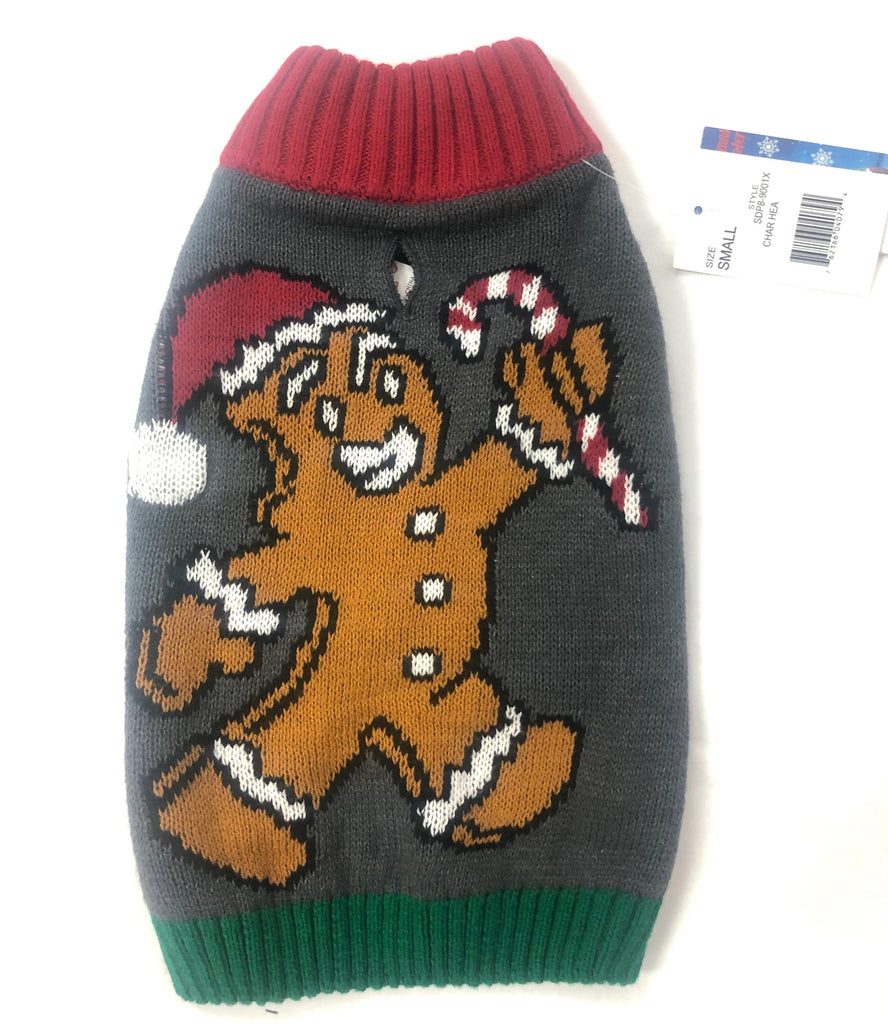 Ugly Christmas Dog Sweater Light Up Gingerbread The