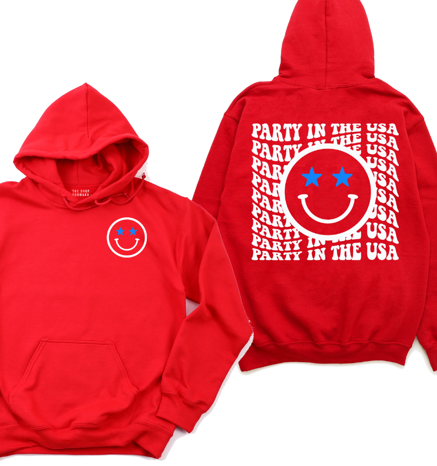 PARTY IN - – The Hoodie Face Shop Happy THE USA\' Red Forward