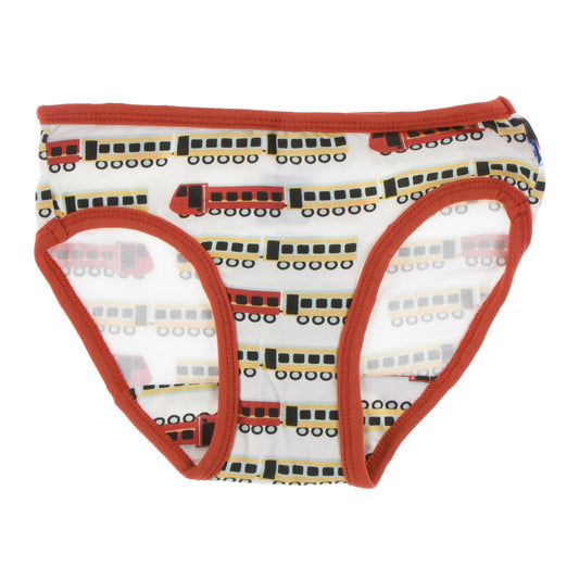 Print Boy's Boxer Brief in Midnight Candy Corn