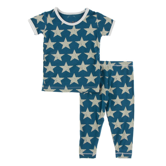 KicKee Pants Print Long Sleeve Pajama Set (Taffy Math)