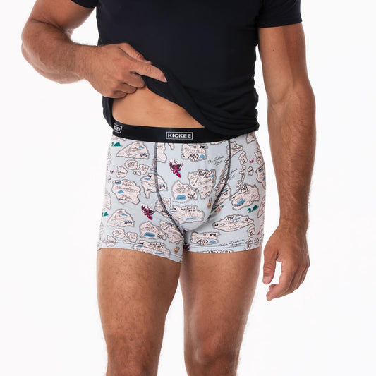 The Bear Boxers Custom Photo Boxers Men's Underwear Classic Slate