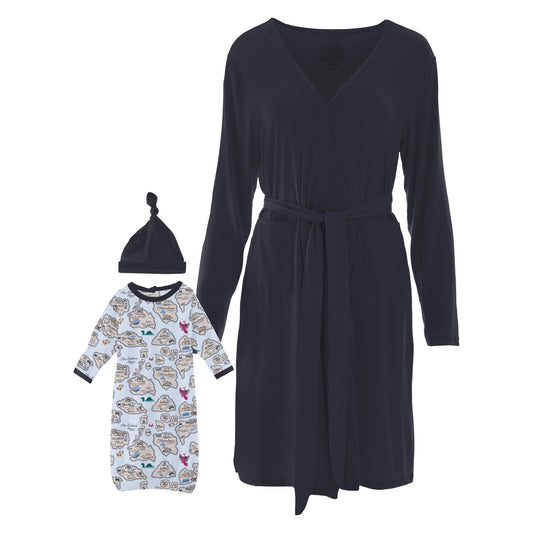 OYOANGLE Women's Maternity Nursing Nightgown and Robe Set 2 Piece Pregnancy  Breastfeeding Sleepwear, Blue, Large : : Clothing, Shoes &  Accessories