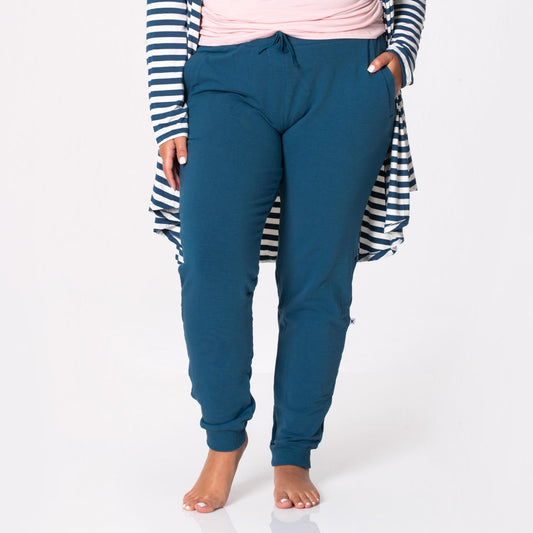Kickee Pants Women's Solid Fleece Tapered Sweatpants - Heritage