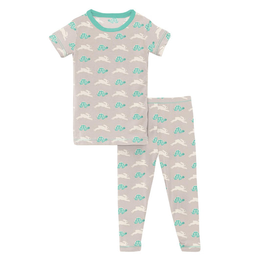 Kickee Pants S/S Pajama Set - Blush Squirrel with Flower Hat – Baby Riddle