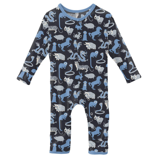 KicKee Pants Heritage Blue Winds Coverall with Zipper
