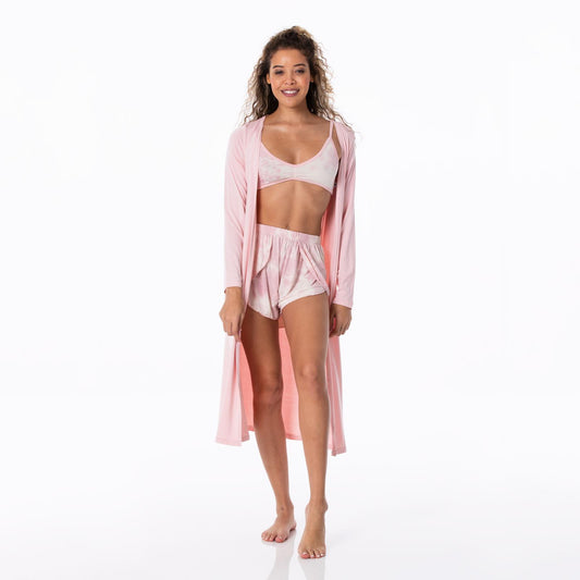 Women's Jogger Pajama Set in Dusty Rose Herringbone