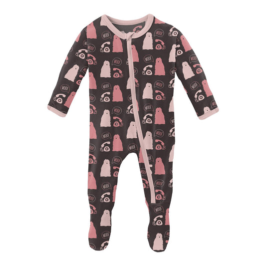 Kickee Pants Girl Baby Rose Ballet Zipper Coverall Size 5