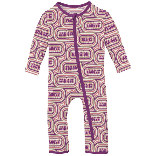 KicKee Pants Peach Blossom Music Class Coverall with Zipper