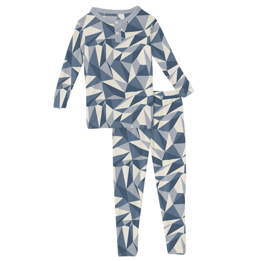 Long Sleeve Classic Knit Pajama Set - Tiffany Blue Eiffel Tower Print –  Kiki Bean