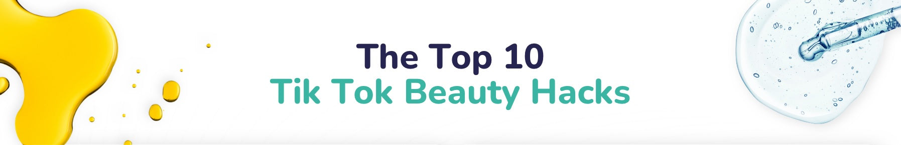 image with words top 10 beauty hacks 
