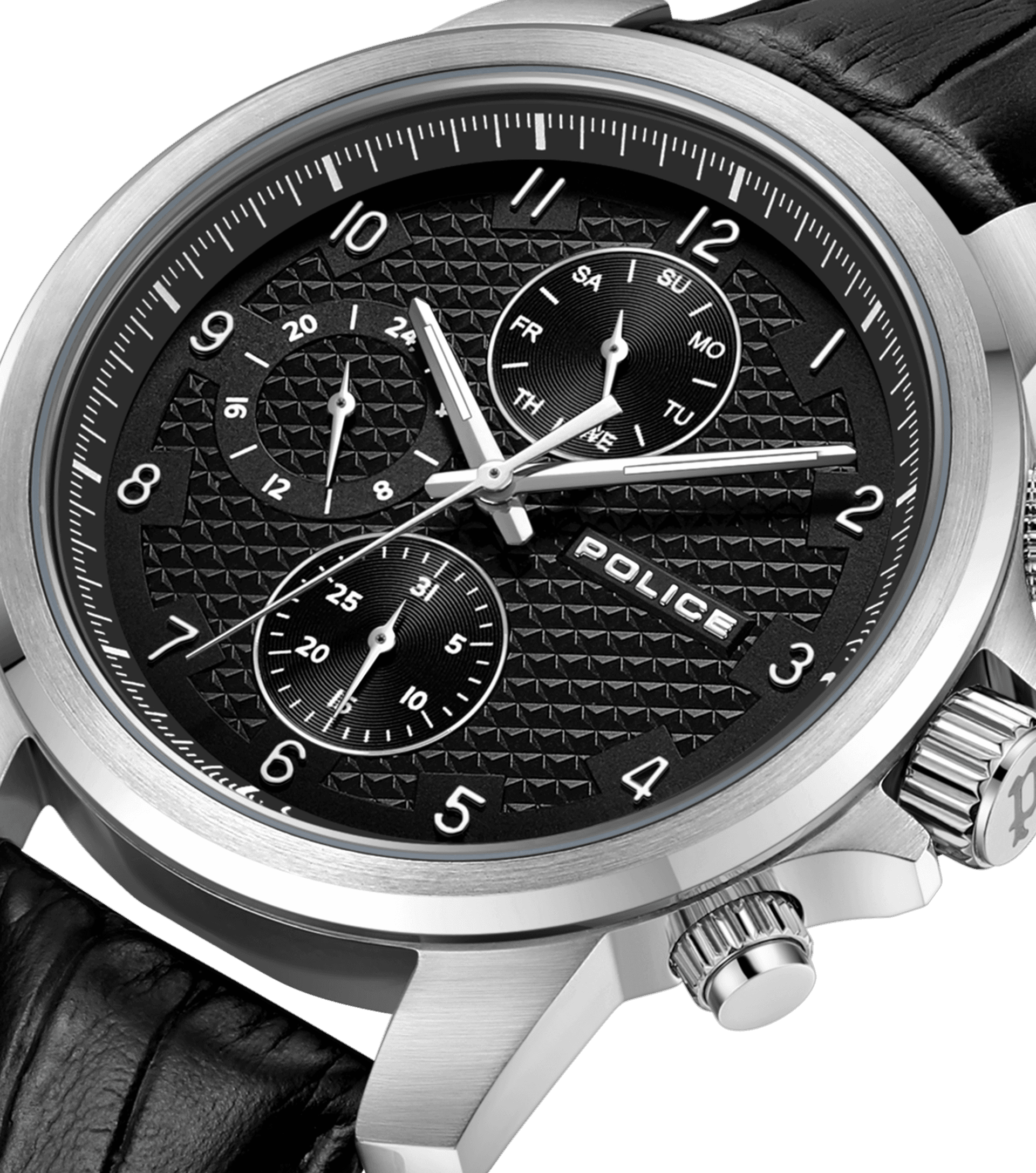 Black, watches Mensor For Watch Silver Police - Men Police