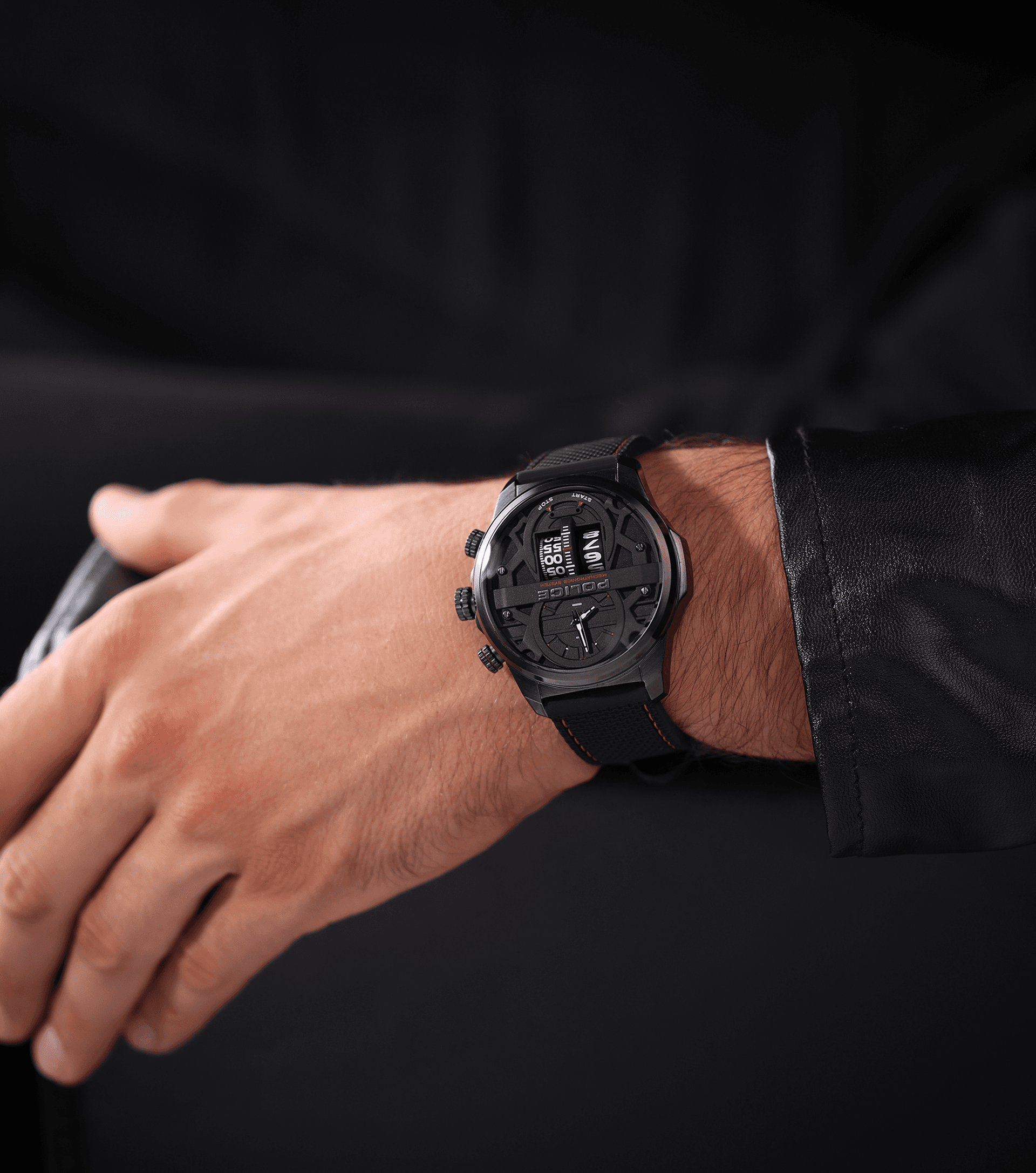 Police watches - Rotorcrom Watch Police For Men Black, Grey