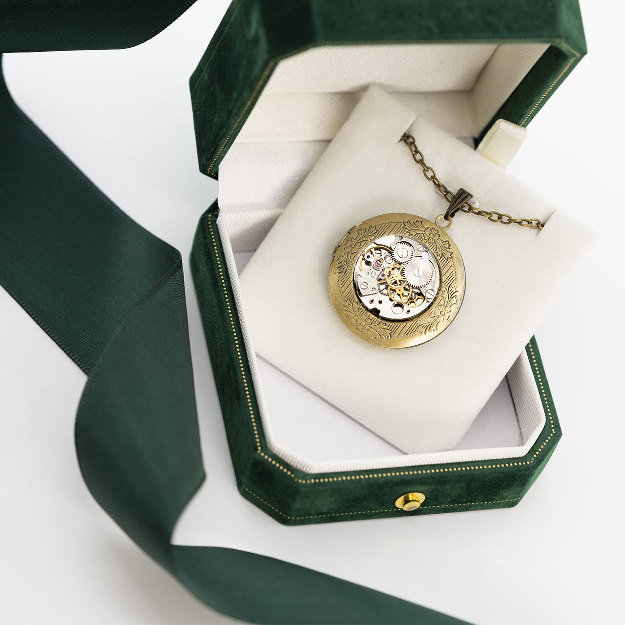 Watch Movement Locket Necklace Packaging