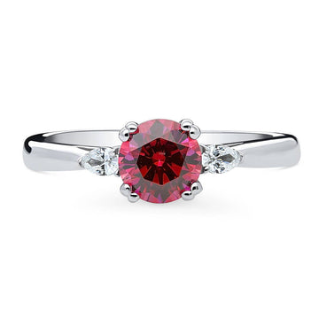 Red Stone Crown Ring - Red Stone - Sizes 5-16 - R55 15