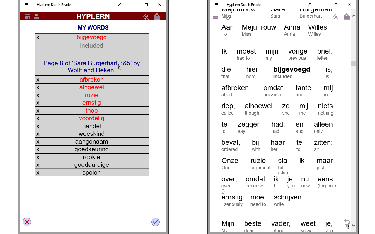 Learn Dutch just by reading and built-in spaced repetition