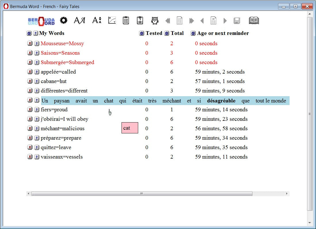 Bermuda Word Spaced Repetition Reminders In Wordlist