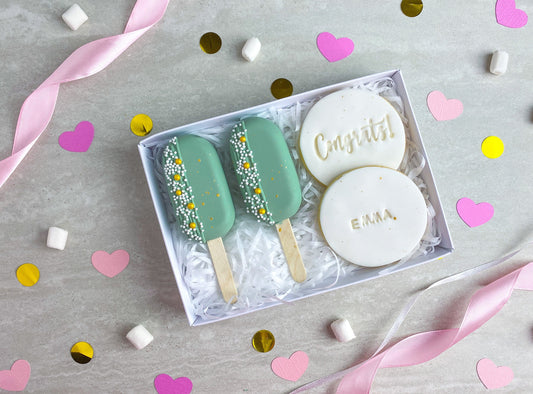 Schmancy - Happiness isopening a fancy cakesicle box and eating the  cakesicle too! Agree folks? Choose from a wide range of cakesicles boxes  from -   . . . . . #caksicle #