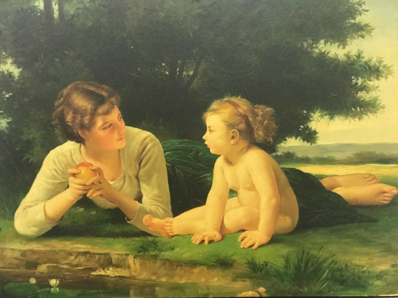 Art Painting of a mother with her toddler