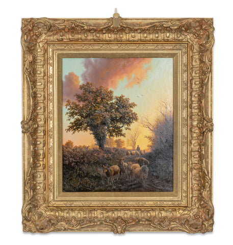Framed tree painting with plug-in micro series