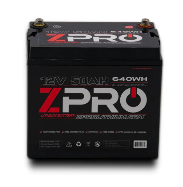 ZPRO Lithium 12V 50Ah Battery