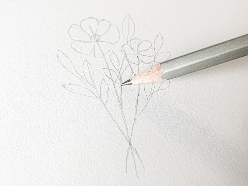 Pencil Sketch Flowers Clipart – MasterBundles
