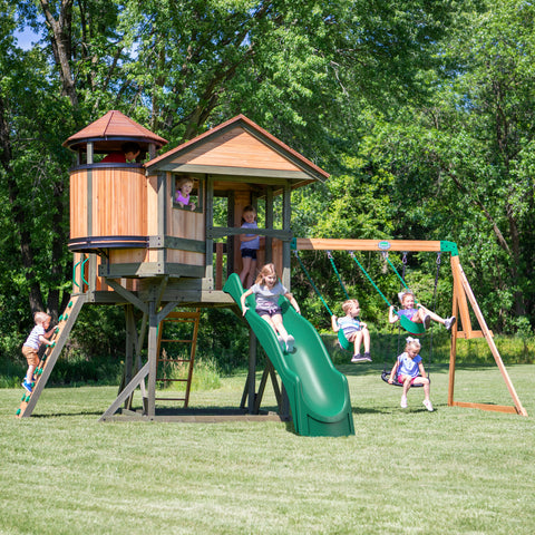 grounding a wooden swing set