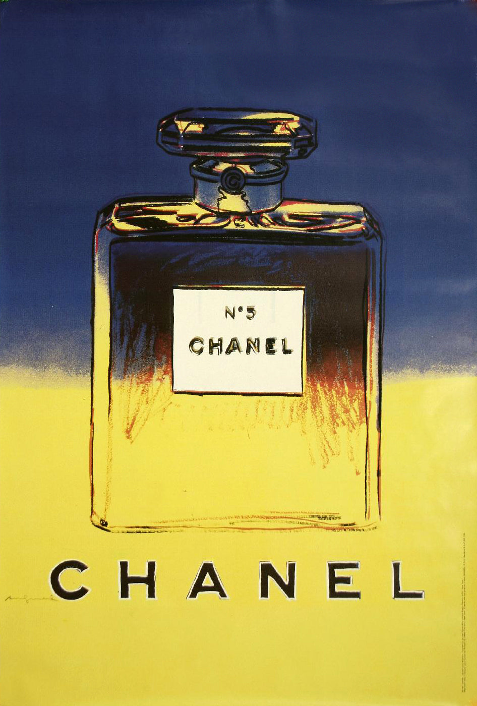 Vintage Poster Chanel N°5 Andy Warhol (Yellow & Blue Version)