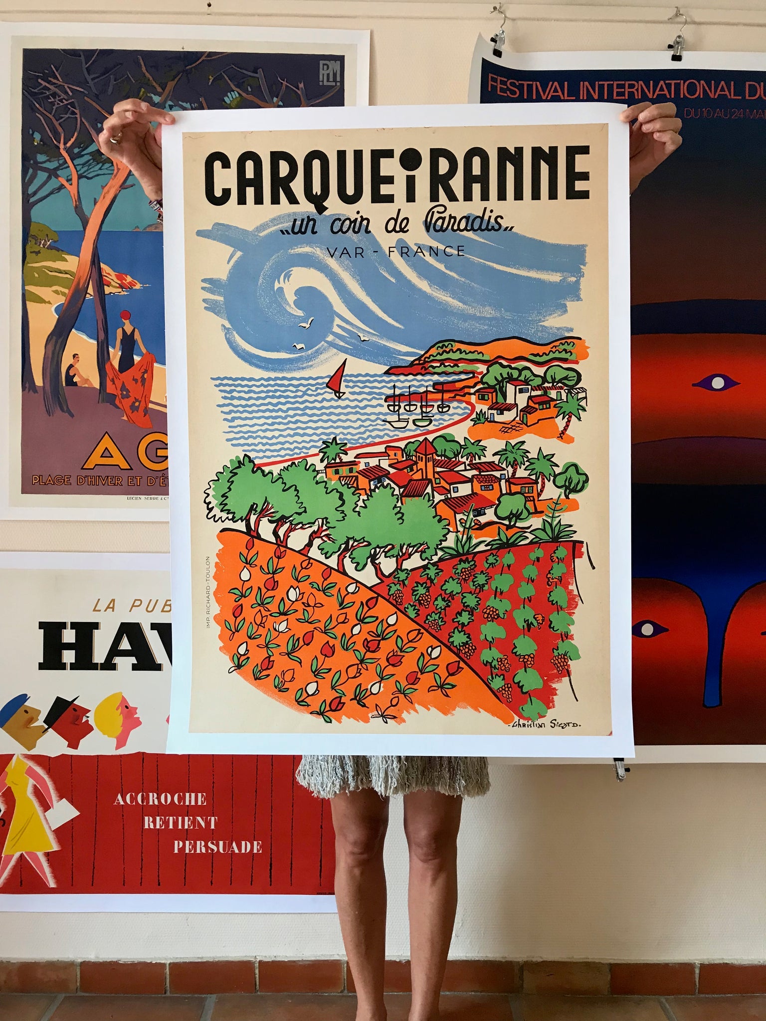 Poster Carqueiranne... A Corner of Paradise By Christian Sicard, 1950