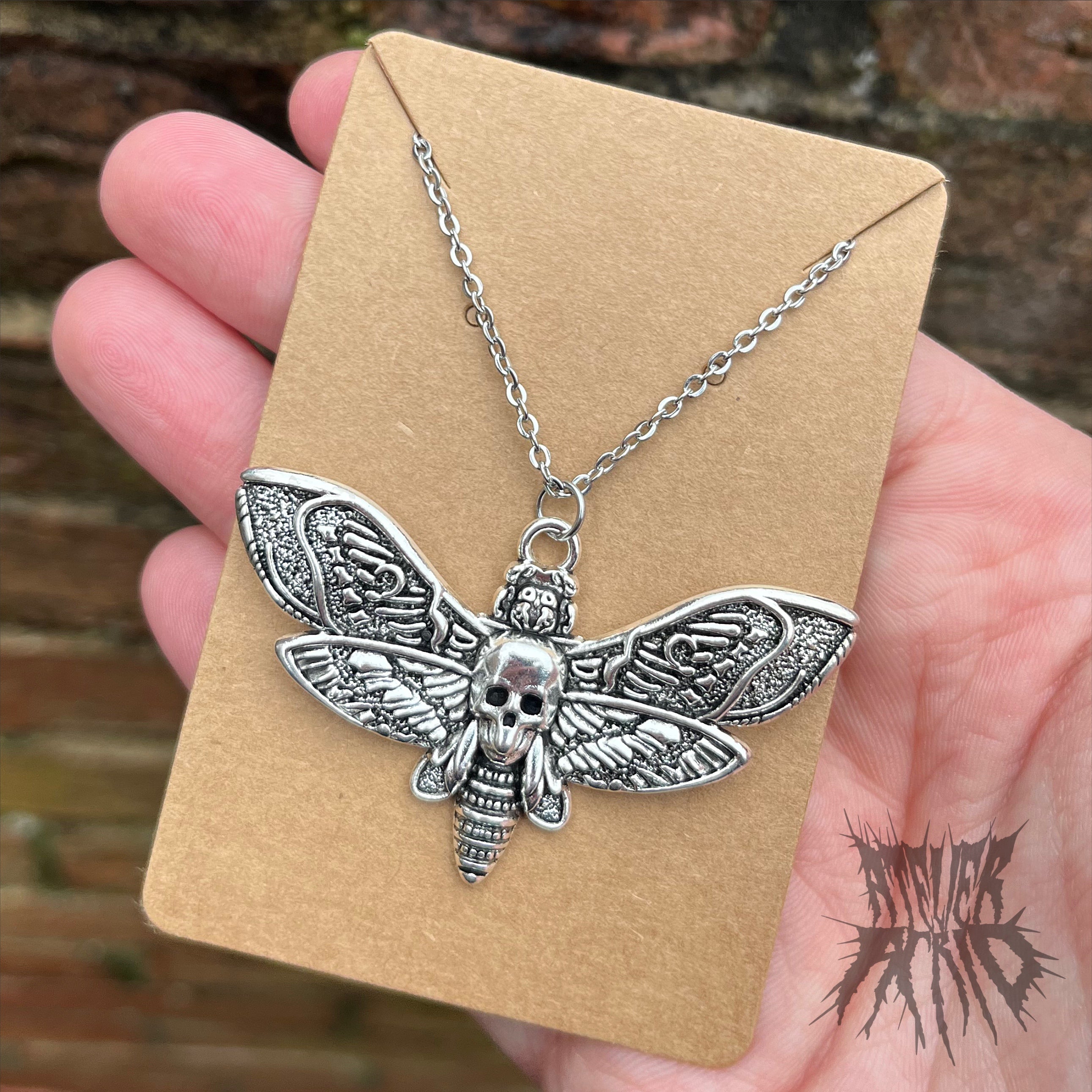 The Hawk Moth Necklace- Deaths-head moth necklace – Atelier Acrid