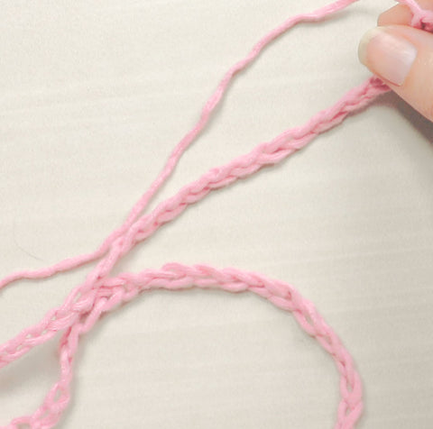 Practice crocheting a long chain