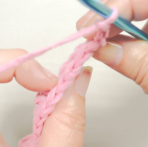 Double crochet where to put your hook in the next rows