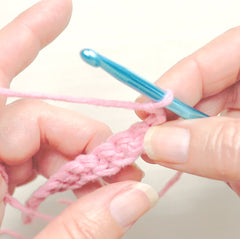 Single crochet end of row turn your work