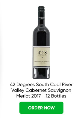 Buy 42 Degrees South Coal River Valley Cabernet Sauvignon Merlot 2017 - 12 Bottles from Just Wines Australia