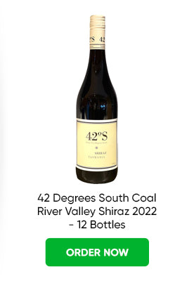 Buy 42 Degrees South Coal River Valley Shiraz 2022 - 12 Bottles at Just Wines Australia