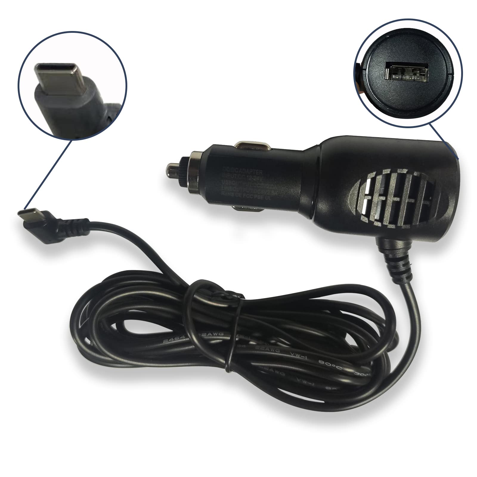 REDTIGER-T27-Hardwire-Kit-for-Mirror-Dash-Cam-Backup-Camera-Type-C-Port