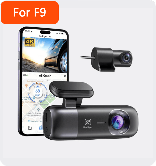 Redtiger F7N/F17 Dash Cam Suction Mount with GPS Module