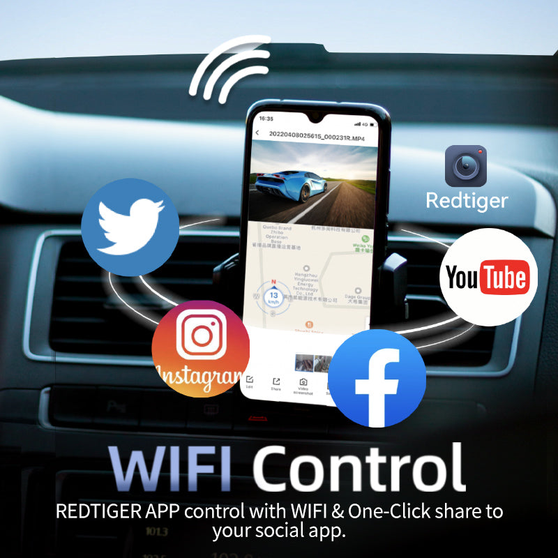 REDTIGER-F7N-4K-rear-dash-cam-camera-for-car-wifi-control