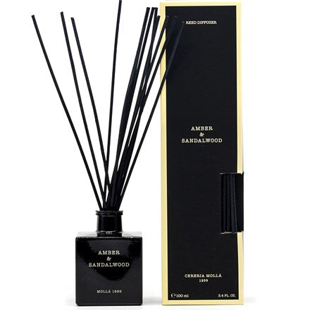Amber & Sandalwood Black 3.4 fl oz/100 ml. Premium Reed Diffuser