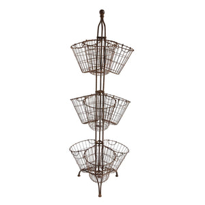 68"H Metal Stand w/Wire baskets - Cordially