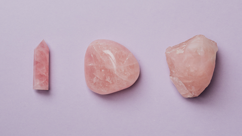 rose quartz polished and shaped