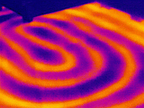 detect heat under floor with thermal camera