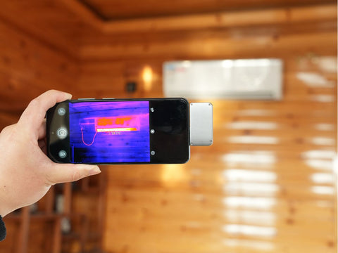 02 Checking Air Conditioning with a Cell Phone Thermal Camera