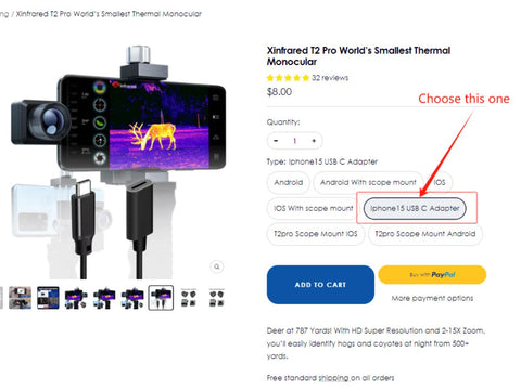 02 choose  iPhone 15 USB Adaptor