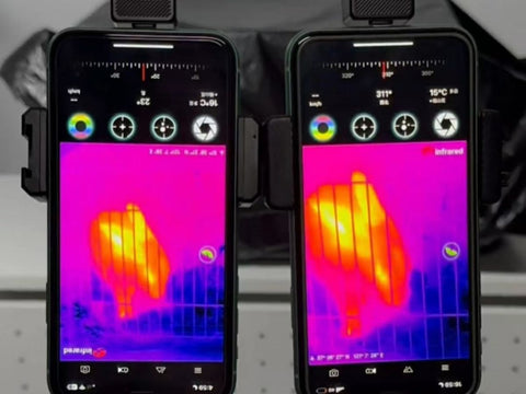 see through black plastic by thermal imaging