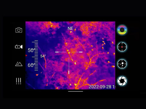 use mobilephone thermal camera at night to find bird