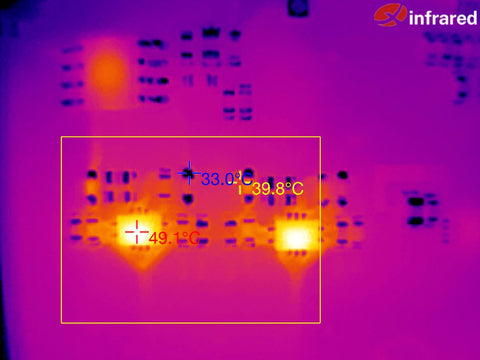 find PCB overload piont quicker by thermal imaging camera