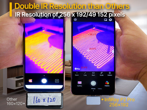 04 Experience superior clarity with the P2 Pro thermal imaging compared to other devices