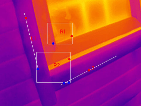 check energy loss with p2pro thermal camera app